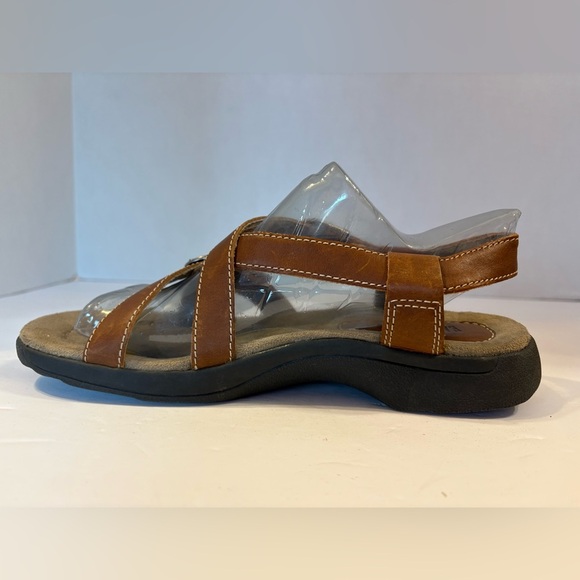 Eastland brown leather strappy sandals size 7 M - Picture 2 of 11